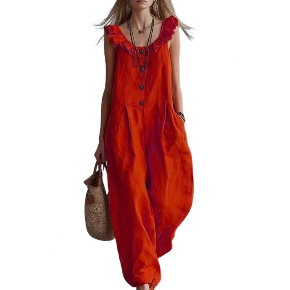 Dames jumpsuit Ademende, ontsp - Jumpsuit Linen Relaxed recensie en prijs