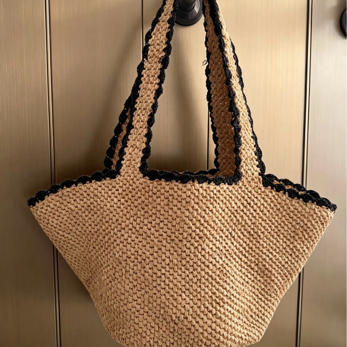 Nieuwe raffia strik gehaakte h - Crochet Bag Raffia recensie en prijs