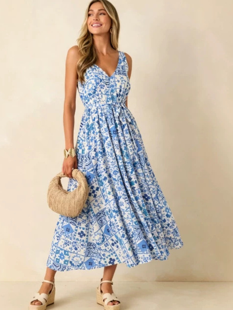Zomer 2026 Grote Maat Bloemend - Linen Dress Wrap recensie en prijs