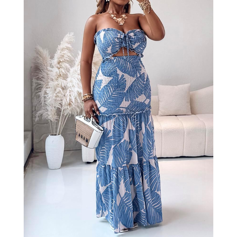 CHICME Bloemige Vakantiejurk H - Maxi Dress Halter recensie en prijs