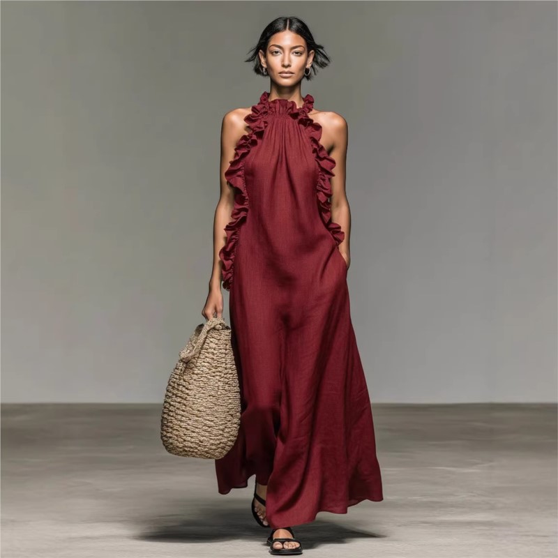 Aangepaste sexy halterjurk voo - Maxi Dress Halter recensie en prijs