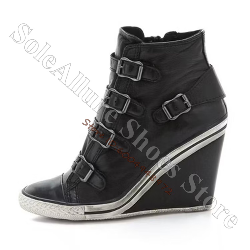 Grijze multi-gesp hoge wedgesn - Wedge Espadrille Women recensie en prijs